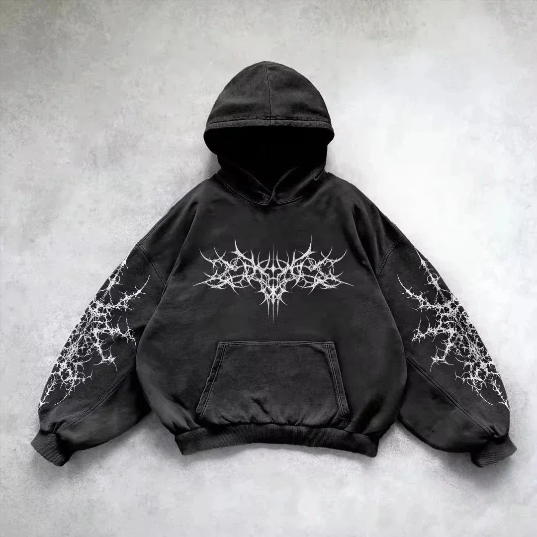 Women’s Y2K Fleece Zip-Up Hoodie – Streetwear Hip Hop Punk Style Loose Sweatshirt for All Seasons