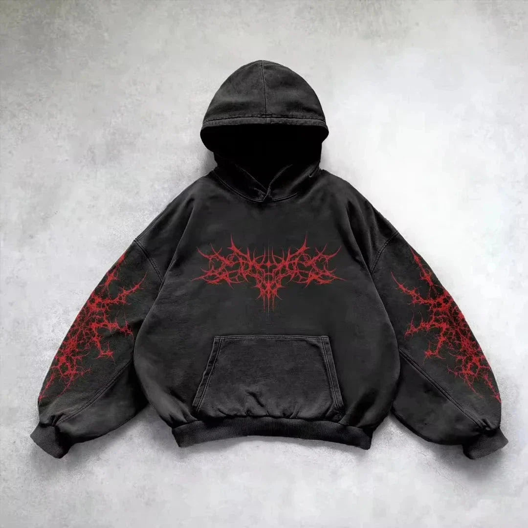 Women’s Y2K Fleece Zip-Up Hoodie – Streetwear Hip Hop Punk Style Loose Sweatshirt for All Seasons